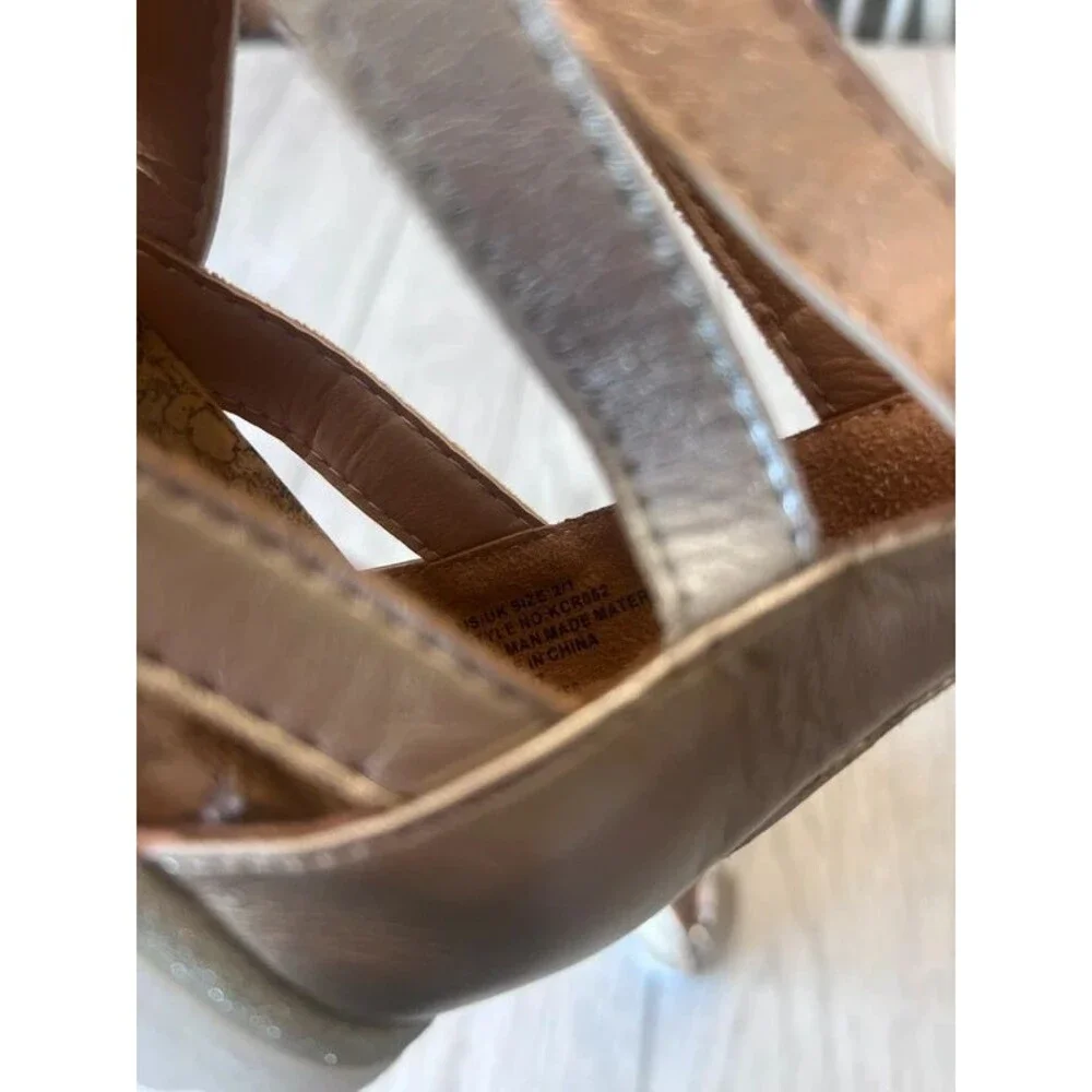 Kenneth Cole Girls Dress Sandals Gold Silver Youth Size 2